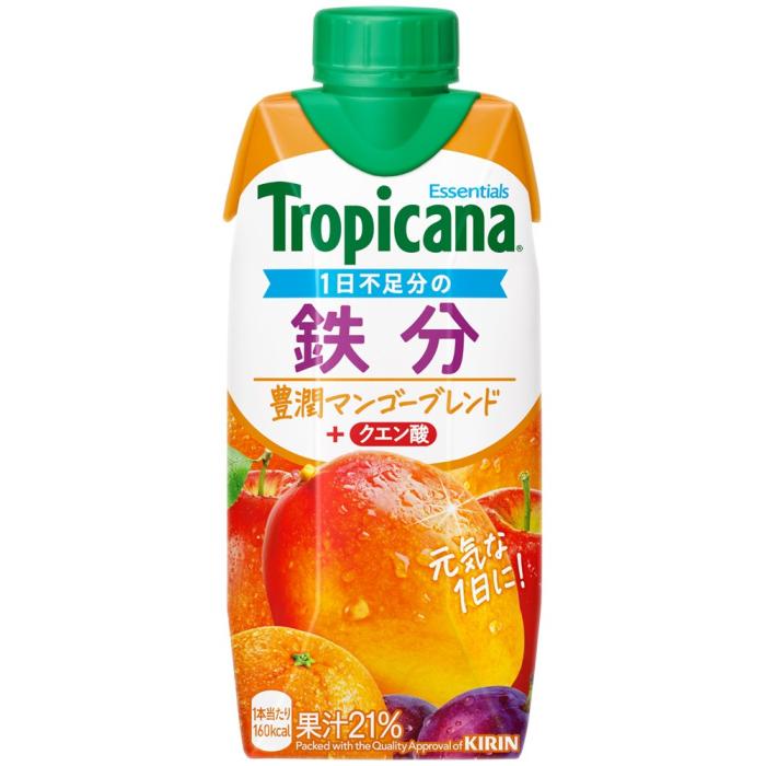 トロピカーナ キリン エッセンシャルズ 鉄分 330ml 紙パック 24本 (12