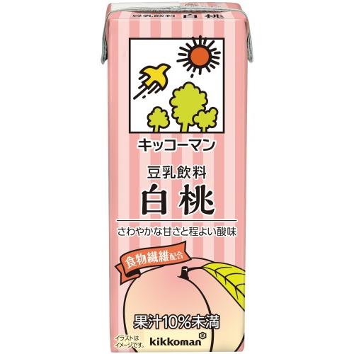 キッコーマン豆乳 キッコーマン 豆乳飲料 白桃 200ml 紙パック 18本入