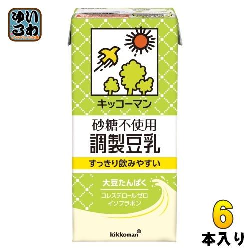 キッコーマン豆乳 キッコーマン 砂糖不使用 調製豆乳 1L 紙パック 6本