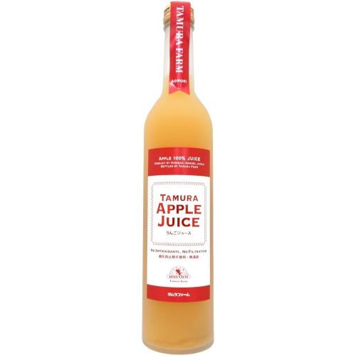 タムラファーム 青森県産 完熟 100% りんごジュース 500ml 瓶 12本