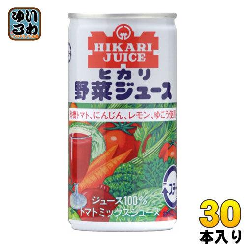 光食品 有機トマト・にんじん・ゆこう使用 野菜ジュース（有塩） 190g 缶 30本入｜softdrink