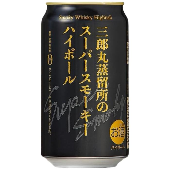 飲食店専用　非売品　三郎丸　蒸留酒　スモーキーウイスキー 若鶴酒造 三郎丸蒸留所の スーパースモーキー ハイボール 350ml 缶 48