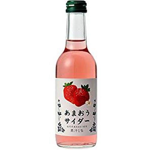 友桝飲料 あまおうサイダー 245ml 瓶 24本入 : いわゆるソフトドリンク