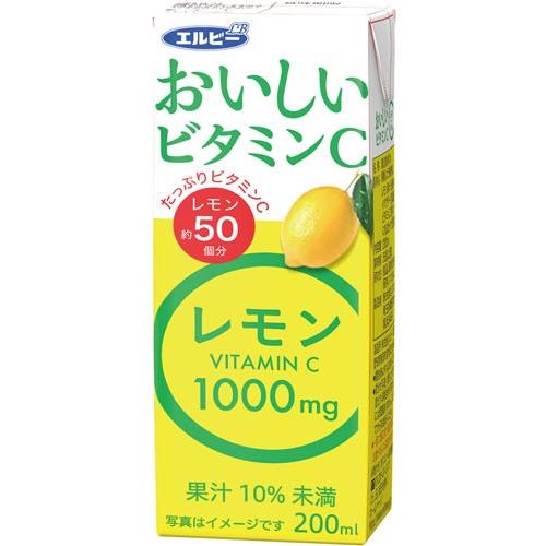 エルビー おいしいビタミンC レモン 200ml 紙パック 24本入｜softdrink｜02