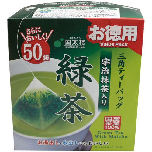 国太楼 お徳用 宇治抹茶入り緑茶 三角ティーバッグ 2g×50バック 6袋入