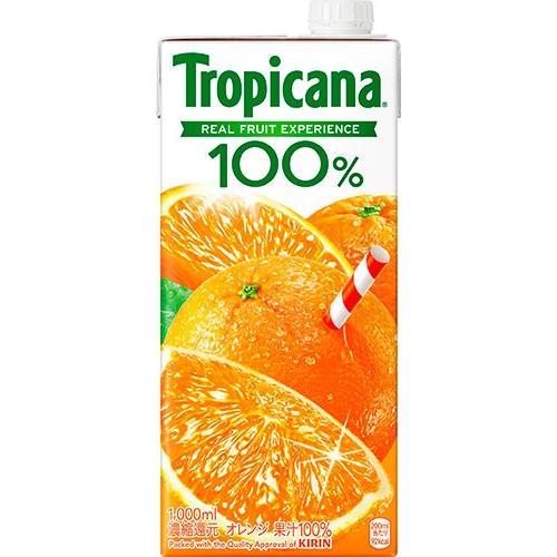 キリン トロピカーナ100% オレンジ 1L 紙パック 6本入 オレンジジュース オレンジ果汁100%｜softdrink｜02