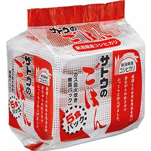 サトウ食品 サトウのごはん 新潟県産コシヒカリ 200g 5食パック×8個入
