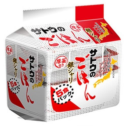 サトウのご飯　銀シャリ５食パック✕１６袋 サトウ食品 サトウのごはん 銀シャリ 200gパック 5食セット×16個 (8個