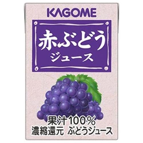 KAGOME ぶどうジュース 72本 KAGOME（カゴメ） 赤ぶどうジュース 業務用 100ml 紙パック 72本 (36本