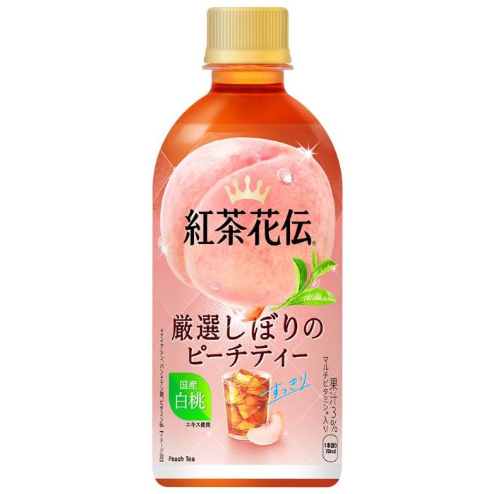 ピーチスノウ【リーディングーボトル】 紅茶花伝 コカ・コーラ 厳選しぼりのピーチティー 440ml ペットボトル