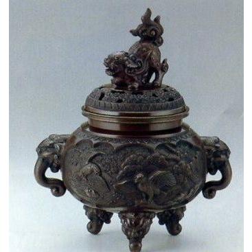 丘陵銅器 香炉【新特大花鳥】言い慣わし芸術作物品 仏事用香炉-仏壇、仏具