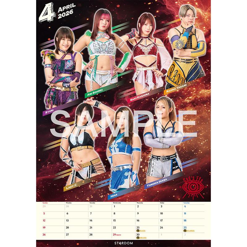 STARDOM CALENDAR 2026 スターダム 女子プロレス 2026年 壁掛け