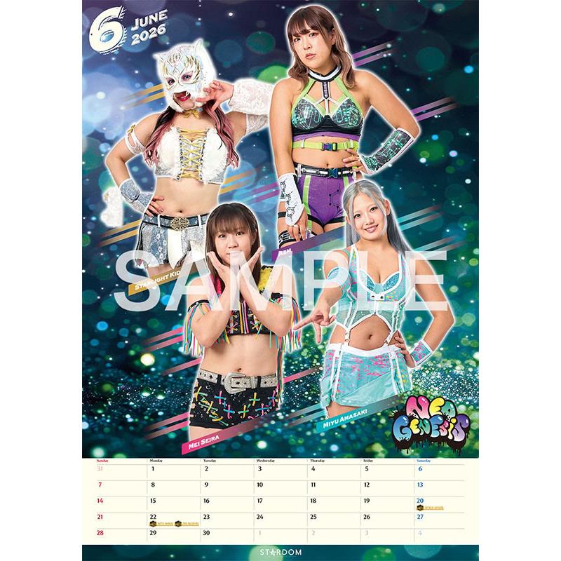 STARDOM CALENDAR 2026 スターダム 女子プロレス 2026年 壁掛け