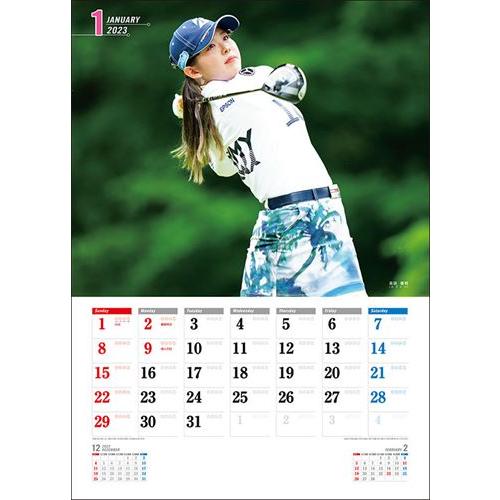 新品 スポニチゴルフ（女子プロ） 2023年カレンダー 23CL-0584｜softya2｜02