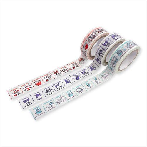 新品 サンリオキャラクターズ ノスタルジック柄マスキングテープ3P