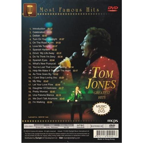 新品 トム・ジョーンズ　グレイテストヒット　ミュージック・オン・DVD / TOM JONES (DVD) SID-01｜softya2｜03
