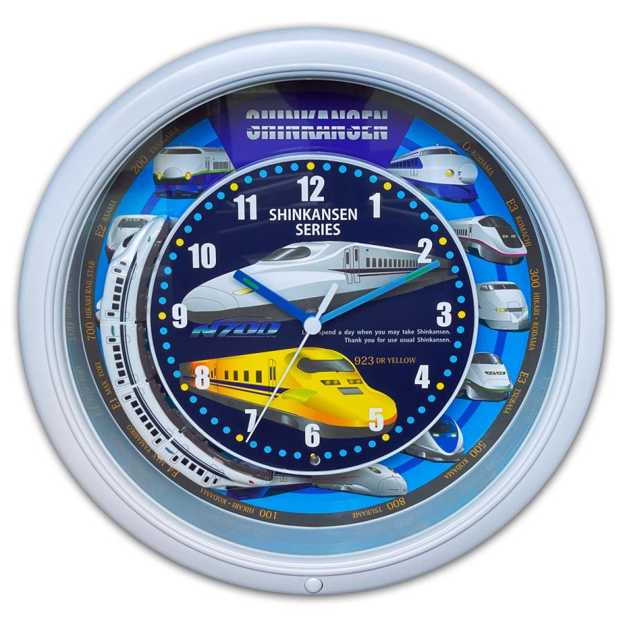 新品 新幹線クロック 壁掛け時計 / (ホワイト) SR-WC15001WH : そふと 