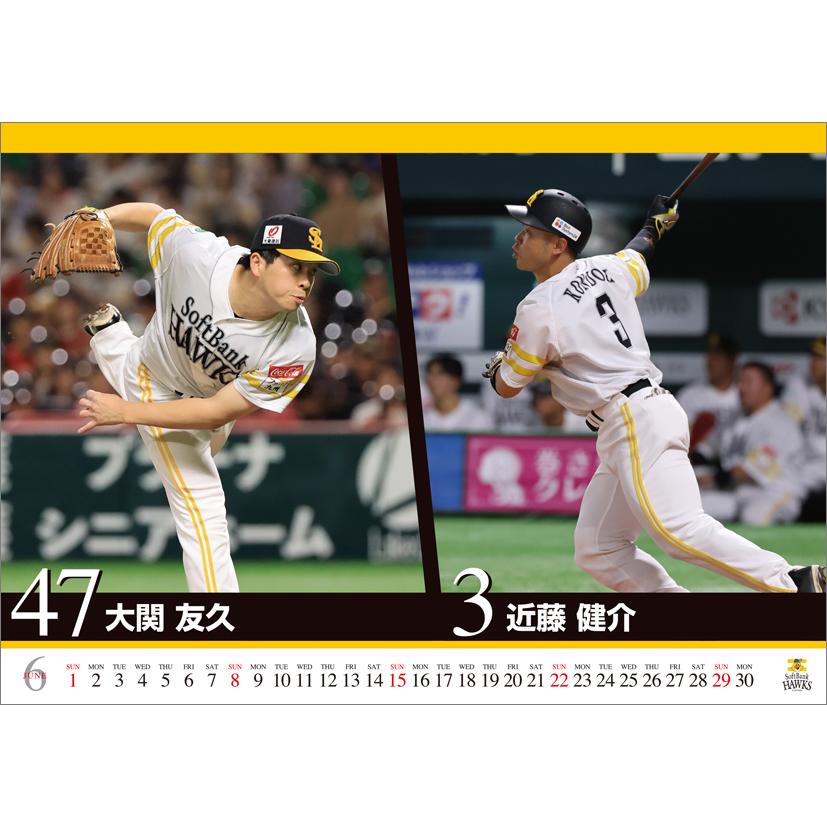 残りわずか!!】卓上 福岡ソフトバンクホークス 2025年カレンダー 25CL