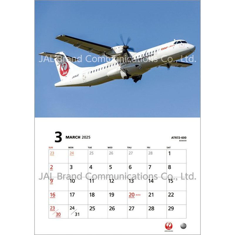 JAL カレンダー 25年 新品 飛行機 【公式通販】