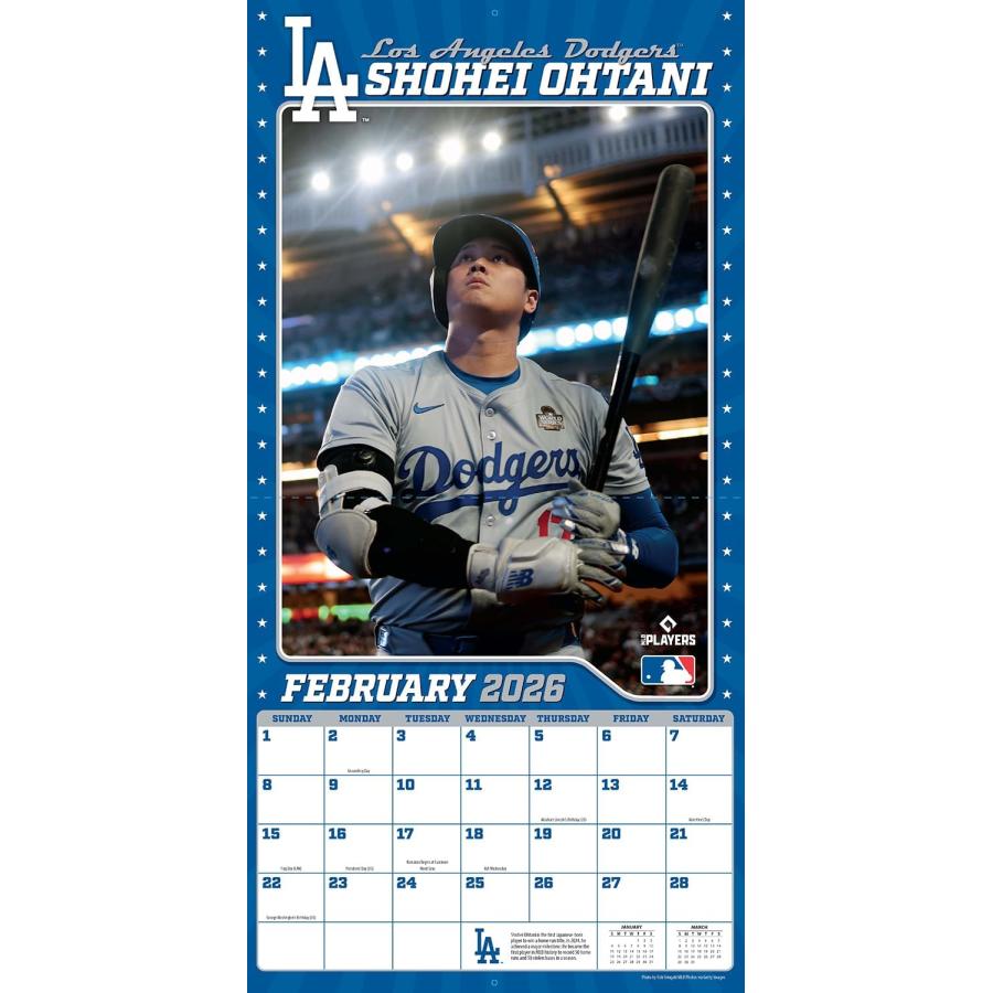 MLB 大谷翔平 2026年度 壁掛けカレンダー(輸入版) 26CL-2500 CL26-2500