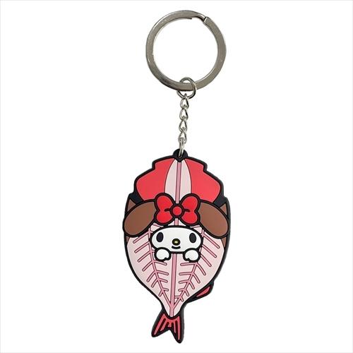 新品 マイメロディ 干物ラバーキーホルダー・金目鯛（キンメダイ