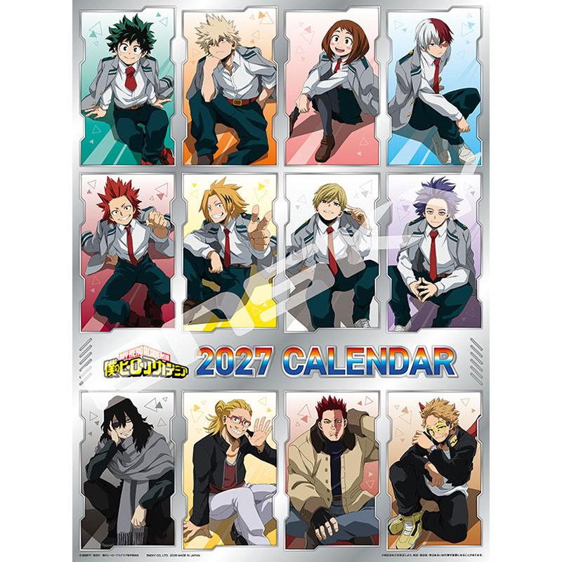 【おまけCL付】2026/11/07発売予定! アニメ『僕のヒーローアカデミア』 2027年 壁掛けカレンダー 令和9年 27CL-021 | 