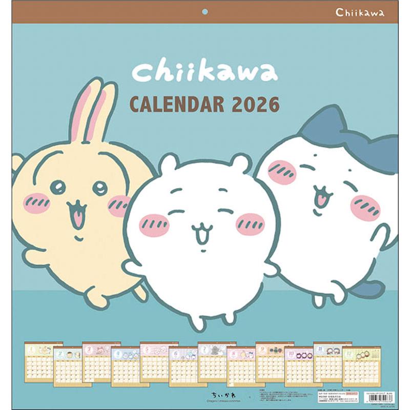 残りわずか】ちいかわ スクエア 2026年 壁掛けカレンダー CL-072 CL26