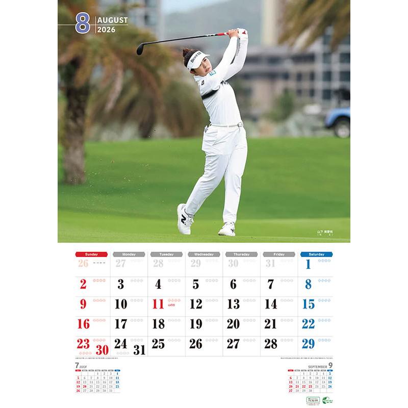 残りわずか】スポニチゴルフ（女子） 2026年 壁掛けカレンダー CL-584
