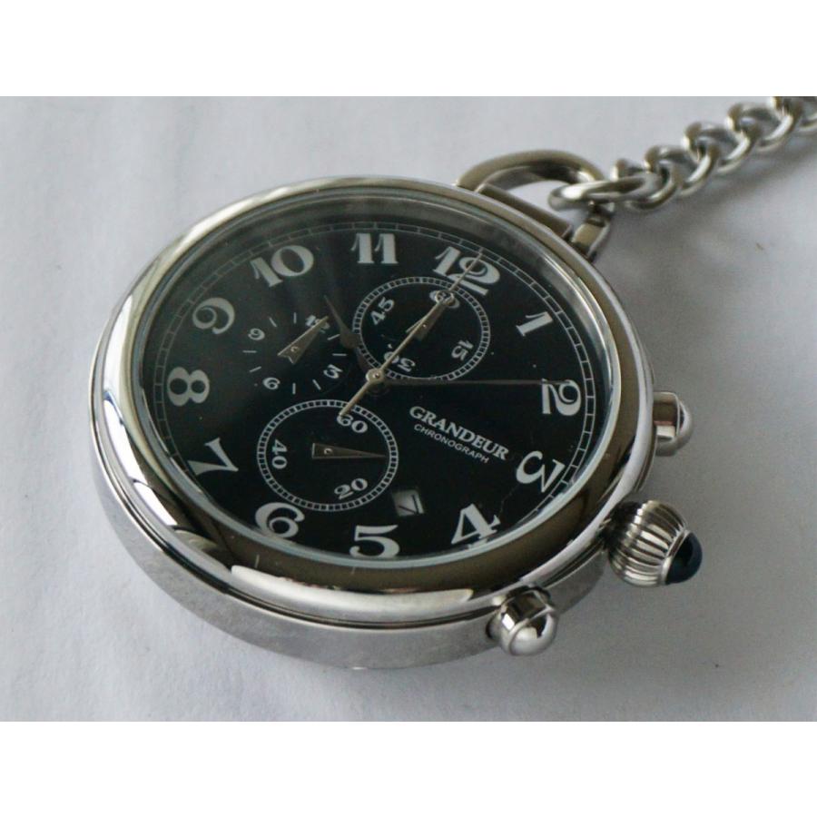 グランドール Grandeur クロノグラフ懐中時計 文字盤カラー ブラック Olt001w2 そふと屋 Paypayモール店 通販 Paypayモール