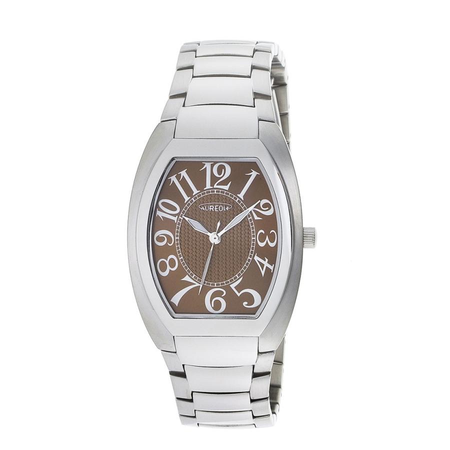 ランキングや新製品 AUREOLE オレオール トノー3針クォーツ （HY） SW-488M-6 文字盤カラー：ブラウン メンズ腕時計 腕時計