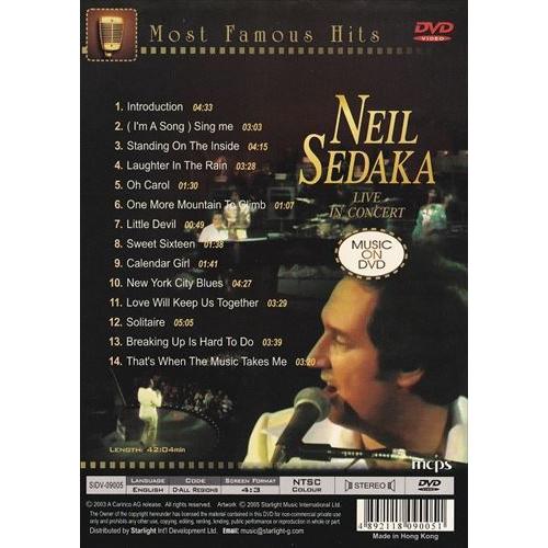 【おまけCL付】新品 ニール・セダカ〜ライブ・イン・コンサート〜ミュージック・オン・DVD / NEIL SEDAKA (DVD) SID-05 |  | 02