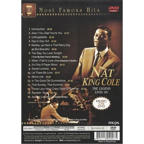 【おまけCL付】新品 ナット・キング・コール〜ザ・レジェンド・ライブズ・オン〜ミュージック・オン・DVD / NAT KING COLE (DVD) SID-07 |  | 02
