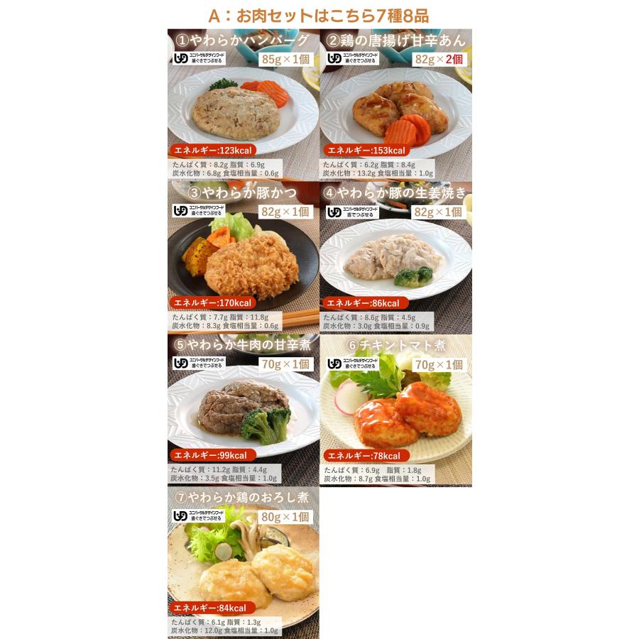 介護食 やわらか食 送料無料 選べるお肉お魚お試し8食セット 冷凍 介護食品 おいしい そふまる |  | 01