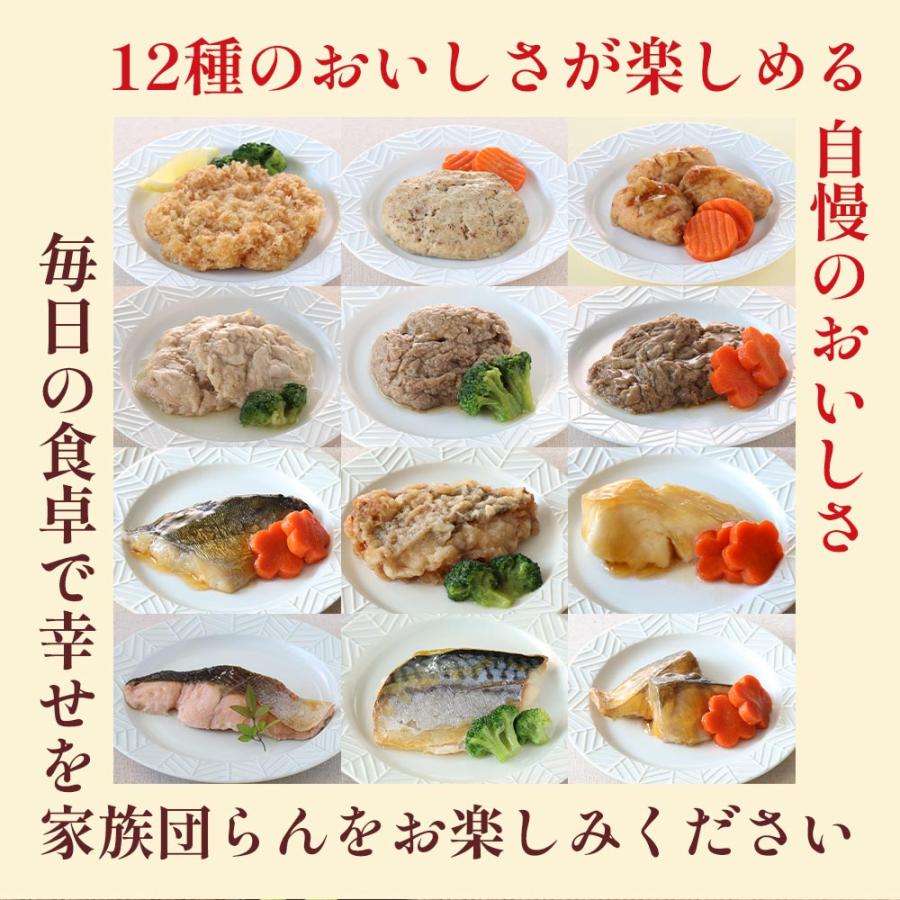 介護食 やわらか食 送料無料 お肉お魚12食セット 冷凍 柔らかい 介護食品 やわらか食品 歯ぐきでつぶせる 舌でつぶせる おいしい おかず 刻み食 そふまる |  | 02