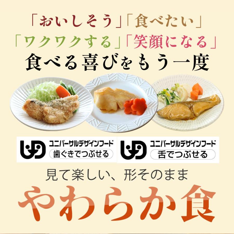 介護食 やわらか食 送料無料 お魚12食セット 冷凍 柔らかい 介護食品 やわらか食品 歯ぐきでつぶせる 舌でつぶせる おいしい おかず 刻み食 そふまる |  | 01
