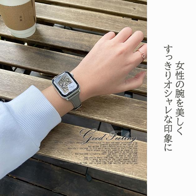 アップルウォッチ バンド Apple Watch Se 7 6 40mm 38mm 女性 バンド 革 本革 レザーバンド 44mm バンド レザー 細い 細め スマートウォッチアクセサリー 色 シナモンブラウン Ilgaimportadora Com