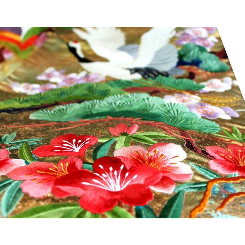 レンタル／２着目プラン／色打掛レンタル／金地孔雀鴛鴦花鳥園／花嫁らしい色打掛。洋髪にも／レンタル着物／レンタル色打掛_4