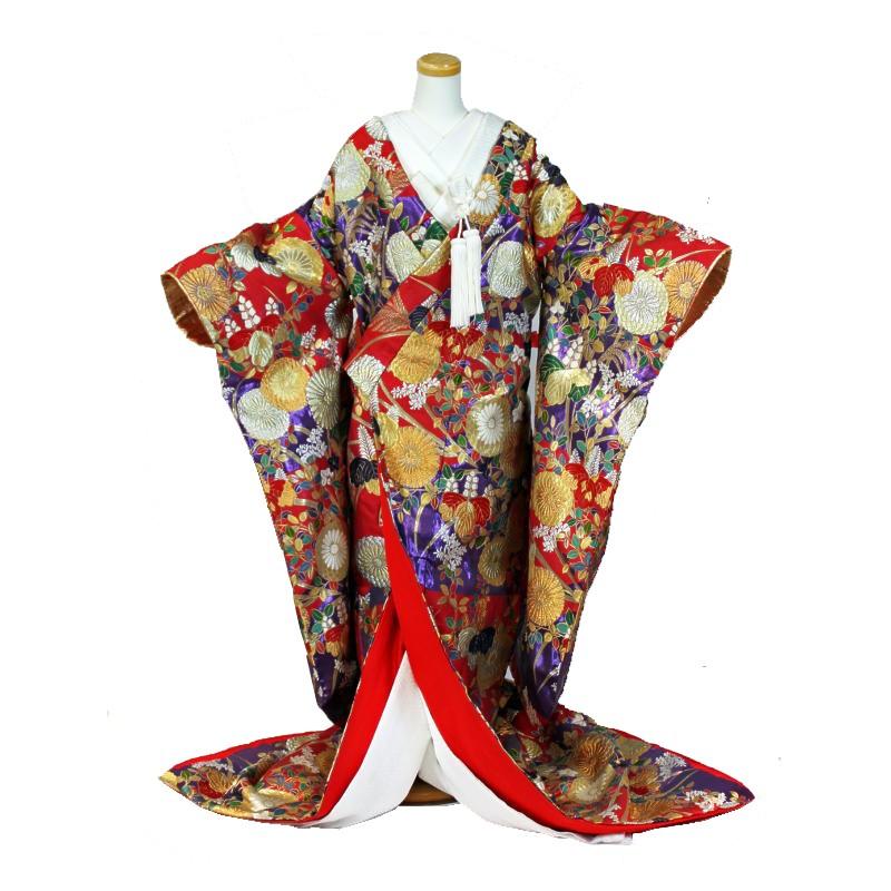 レンタル／２着目プラン／レンタル色打掛／高級となみ織　高台寺蒔絵／高台寺をイメージモチーフにした全体柄／レンタル花嫁和装_2