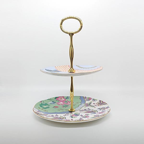 ウェッジウッド ハーレクインコレクション バタフライブルーム ケーキスタンド 2段 Loodingexperts Com