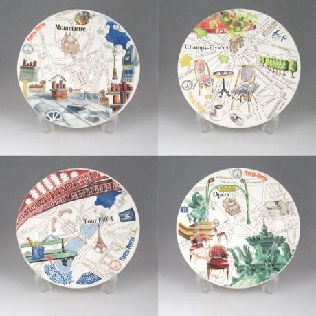 【新品】Gien ジアン　パリパリ　カナッペプレート 4枚セット 新品】Gien ジアン パリパリ カナッペプレート 4枚セット キッチン