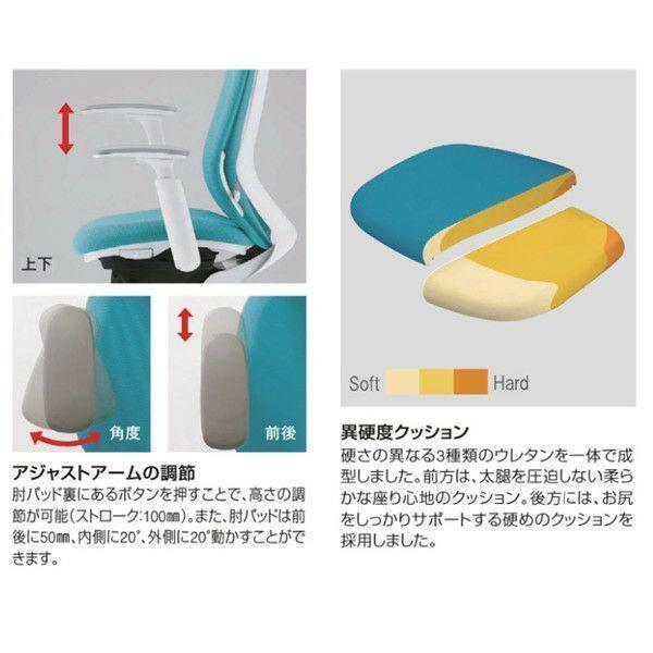 オカムラ シルフィー C68CXR クッションタイプ EXハイバック 可動肘 ブラックボディ ブラック脚 前傾機能付 ナイロンキャスター オフィスチェア｜soho-honpo｜12