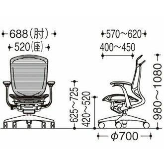 オカムラ コンテッサ セコンダ ハイバック CC43BR 固定肘 ポリッシュフレーム ブラックボディ 座：クッション ナイロンキャスター オフィスチェア_3