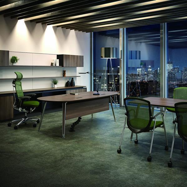 オカムラ コンテッサ セコンダ 大型固定ヘッドレスト CC45GR 固定肘 シルバーフレーム ブラックボディ 座：メッシュ ナイロンキャスター オフィスチェア