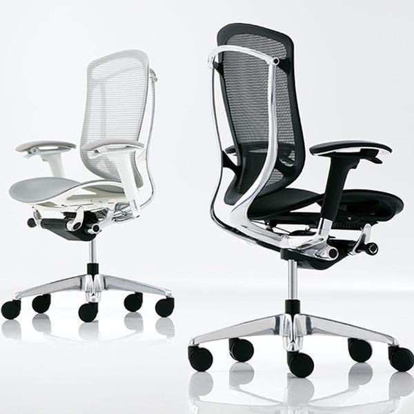 オカムラ コンテッサ セコンダ 大型固定ヘッドレスト CC45GR 固定肘 シルバーフレーム ブラックボディ 座：メッシュ ナイロンキャスター オフィスチェア