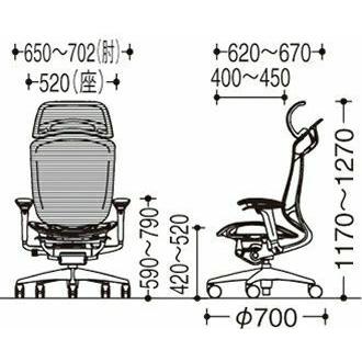 オカムラ コンテッサ セコンダ 大型固定ヘッドレスト CC87BW-FPT 可動肘 ポリッシュフレーム ホワイトボディ 座：革 ナイロンキャスター オフィスチェア_3