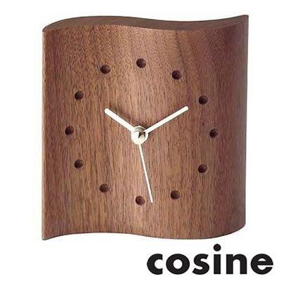 cosine 時計 置き時計 掛け時計 木製 天然木 ウォルナット 日本製 国産 