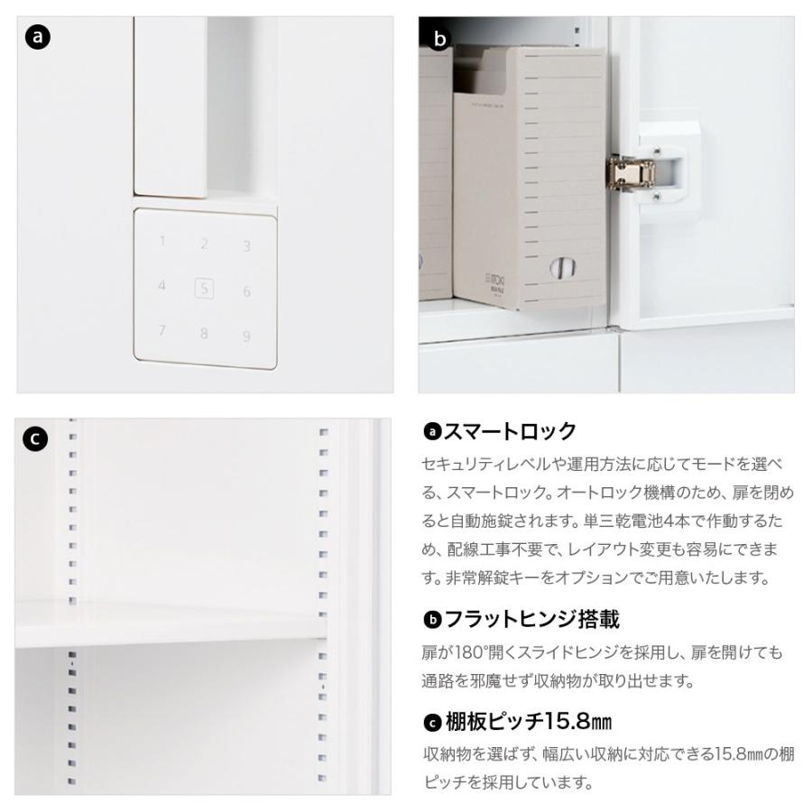 ⭐️完成品⭐️ オフィスキャビネット イトーキ エス キャビネット 両開き 扉 型 下段用 スマートロック 幅80cm 奥行45cm 高さ109.8cm ベース付 色：ブラック 【KUE1752306054】(63434円)