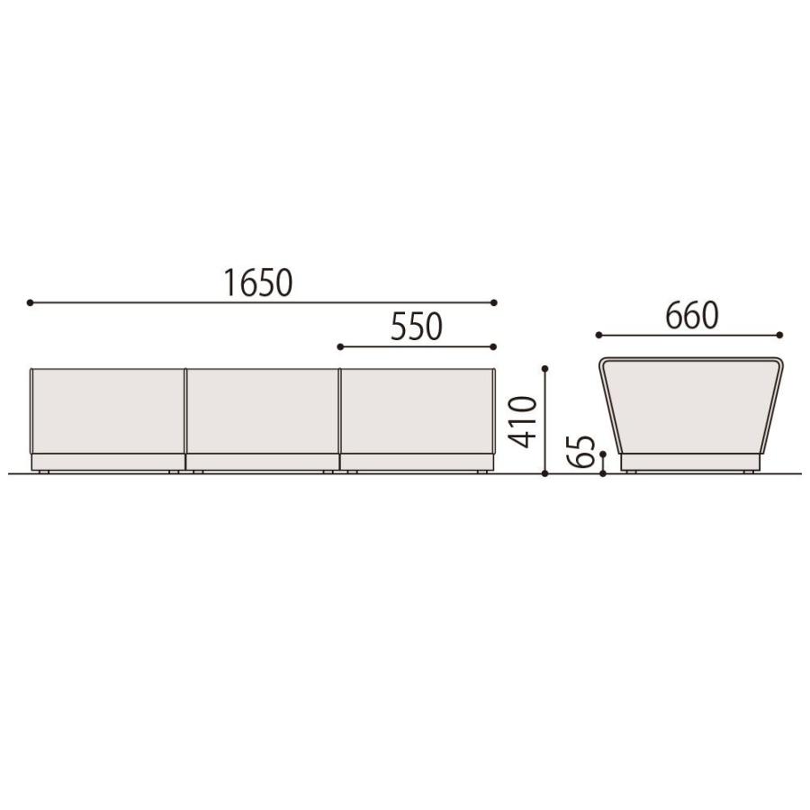 ロビーチェア チェア イトーキ SA 巾木タイプ 3連 背なし ベンチ 布地張りC 止水タイプ 開梱設置付 ポイント利用 | イトーキ | 01