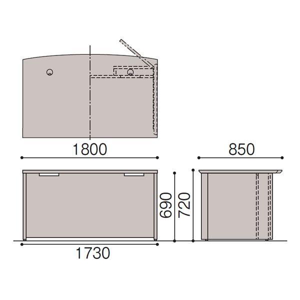 役員用家具 役員家具 イトーキ X17シリーズ 平机 W180 X17-188CA-51 自社便 開梱 設置付｜soho-st｜02