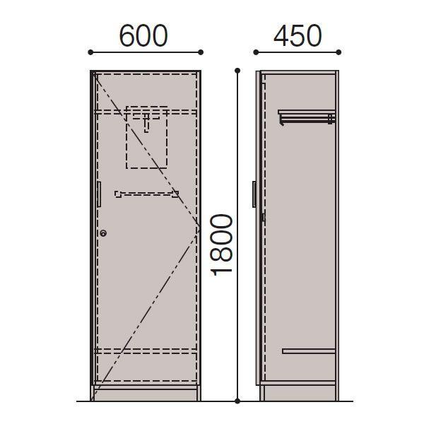 【新品】 役員用家具 役員家具 イトーキ X11シリーズ ワードローブ ITOKI X11-186HK-51 自社便 開梱 設置付 【FKP1969041101】(71280円)